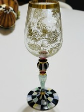 Mackenzie Childs Blooming Wine Glass