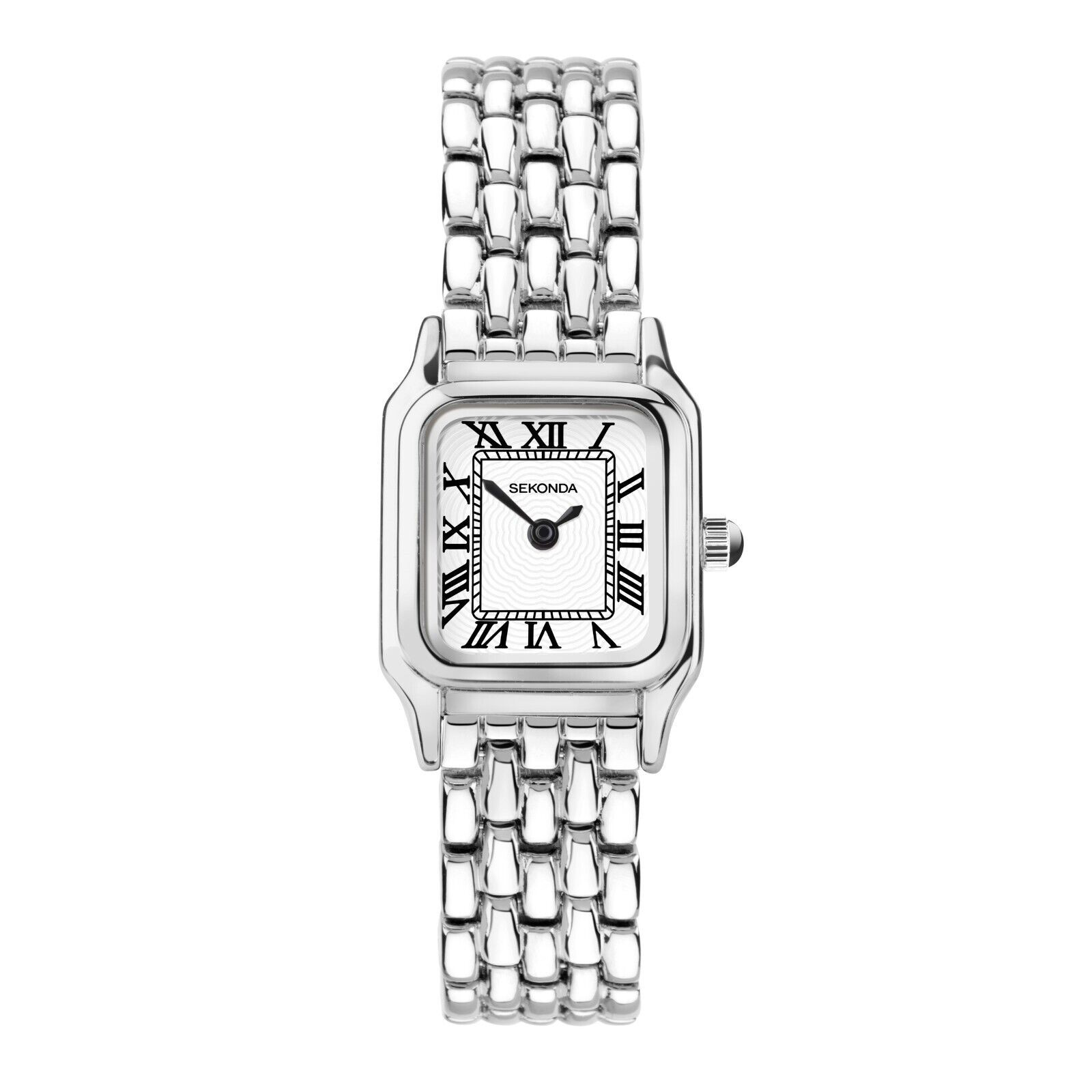 Sekonda Monica 20mm Womens Rectangular Silver Watch with Silver Bracelet