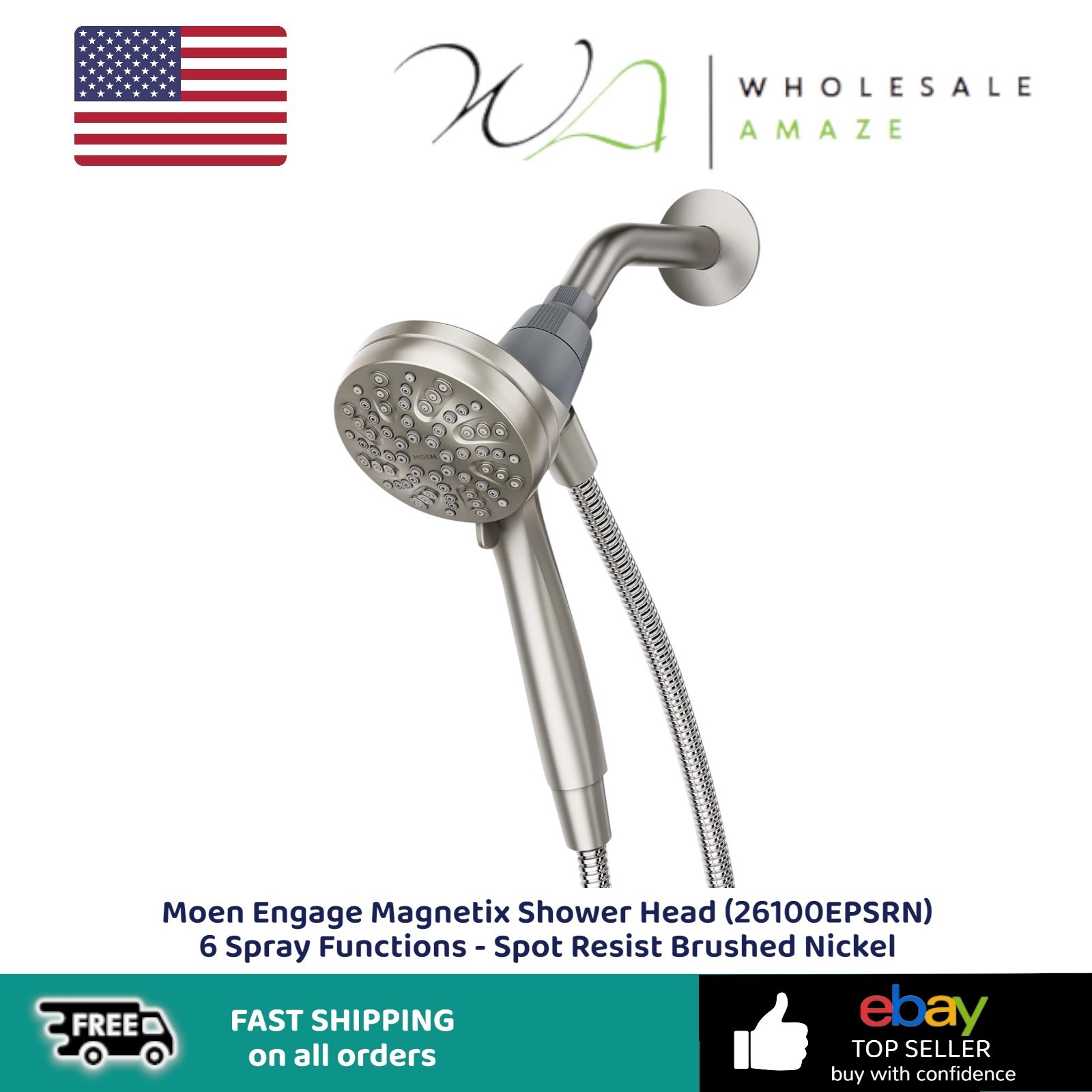 Moen Engage Magnetix Shower Head (26100EPSRN) 6 Spray Functi