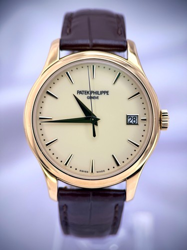 Patek Philippe Calatrava 5227J Ivory Dial 18K Yellow Gold Mens - Full Set - Mint