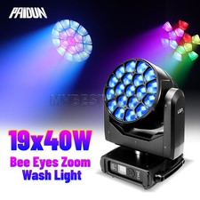 PAIDUN LED RGBW 19x40W Bee Eyes Moving Head Wash Light Wedding Party Show Event