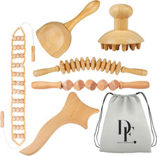 6-In-1 Wood Therapy Massage Tools   Lymphatic Drainage Massager Maderoterapia Ki