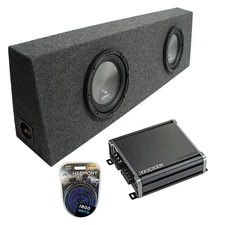 Universal Regular Standard Cab Truck Harmony A122 Dual 12" Sub Box & CXA8001 Amp