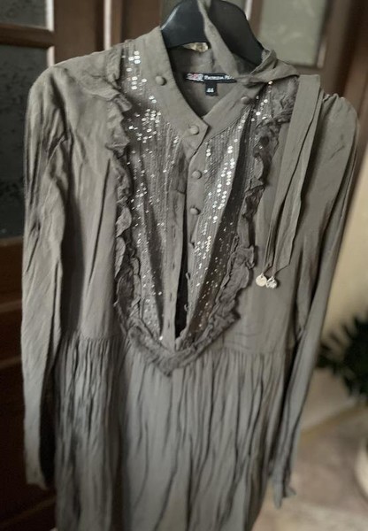 Women Patrizia Pepe Dress Khaki Cotton 38 / M / 46