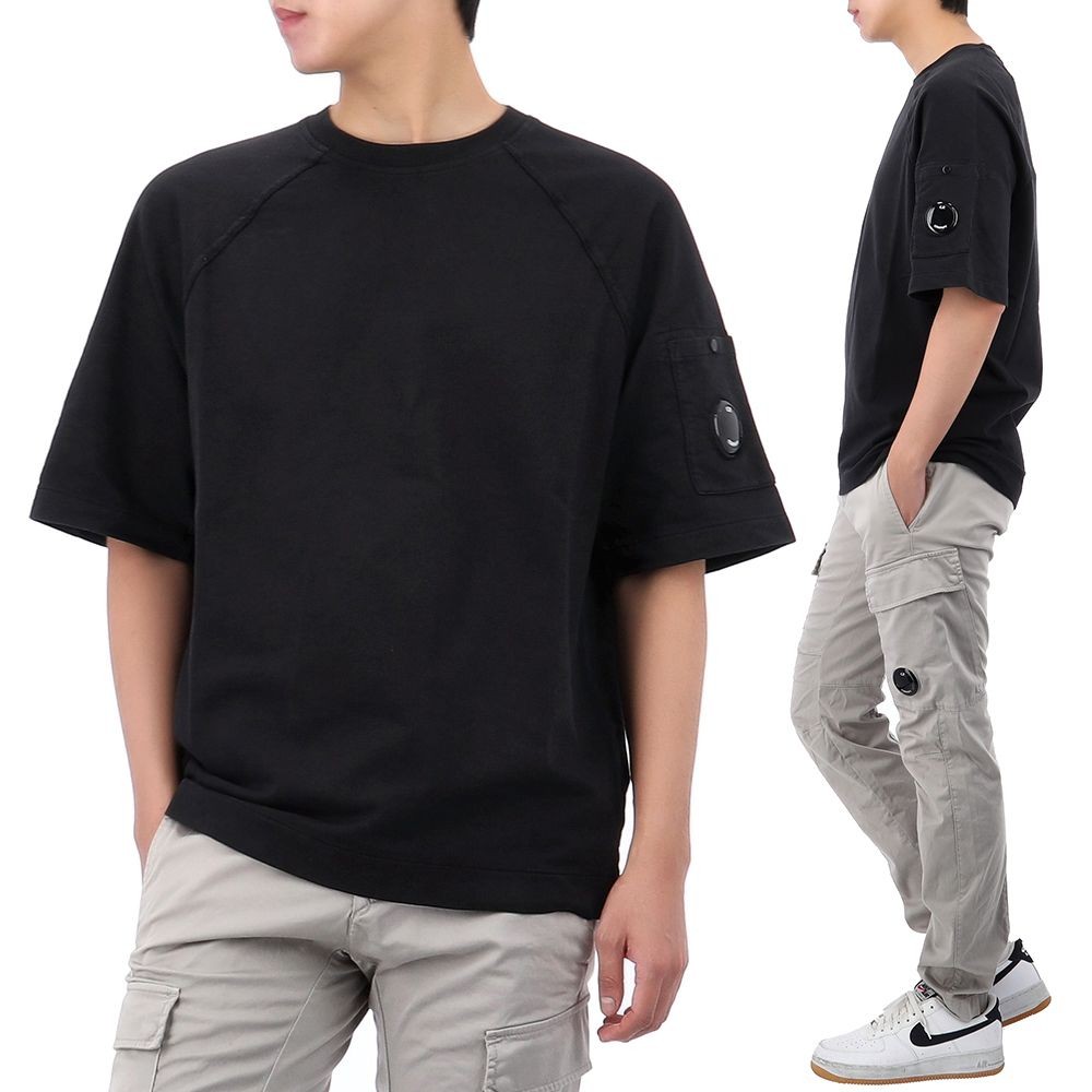 CP Company Short Sleeve T-Shirt with Lens Patch 20CMSS034A 999 152104081