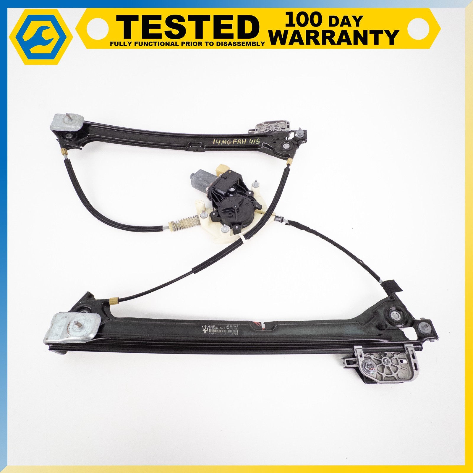 14-19 MASERATI QUATTROPORTE GHIBLI FRONT RIGHT WINDOW REGULATOR MOTOR OEM