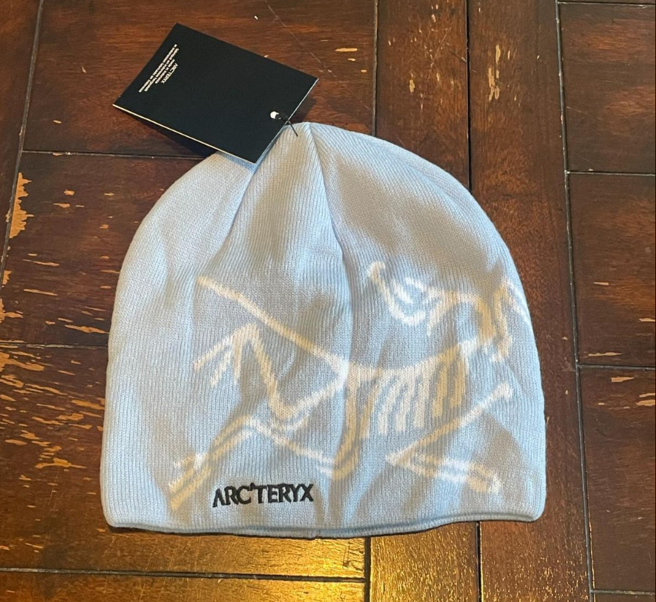 NEW Arc'teryx Bird Head Toque Beanie – Light Blue/White Orca