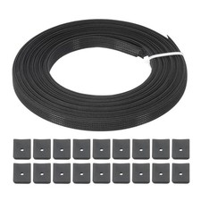 10 Yard 10mm Wide Polyester Low Density Corset Boning with 40 Pcs End Cap,Black