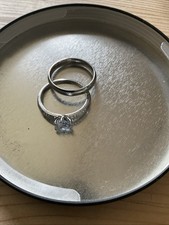 Pair Of Old Rings. Engagement And Wedding Sizes Y And W