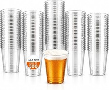 BH | Reusable Plastic Half Pint Cups | 300ml | Disposable Drinking Glasses