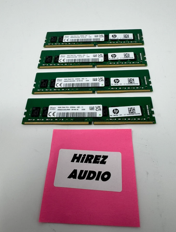 New Authentic HP OEM SK Hynix 32GB (2x 16GB) 3200AA DDR4 Memory - Image 2 of 2