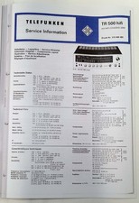 Service Manual-Anleitung für Telefunken TR 500 