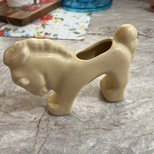 Vintage McCoy Pottery Pony Planter Stretch Yellow