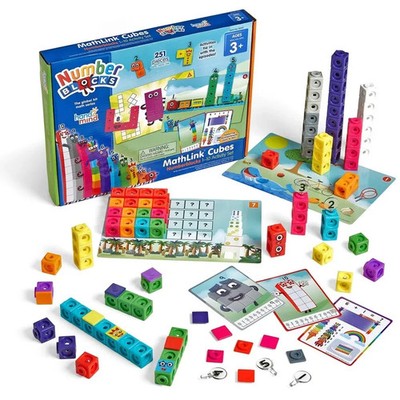 hand2mind MathLink Cubes Numberblocks 1-10 Activity Set, Math Games for Kids