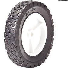 8 x 175 Lawn Mower Wheel - Offset Plastic Hub with Diamond Tread Design