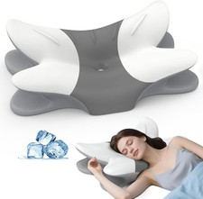 Ergonomic Cervical Pillow, Memory Foam Neck Support, Cooling Orthopedic Pillow