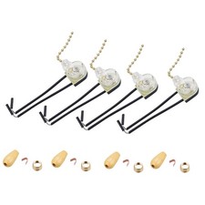 4Pack Universal Ceiling Fan Wall Light Replacement Chain Type Pull Switch