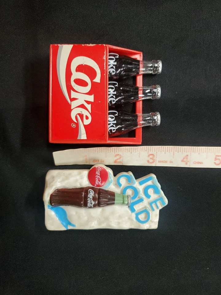 Coca Cola Refrigerator Magnet Ice Cold Coke Bottles Rack Lot 90's Retro Frig ** - Image 4 of 4