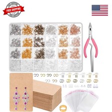 Earrings Hooks for Jewelry Making, 2000Pcs Earring Making Supplies Kit with F...