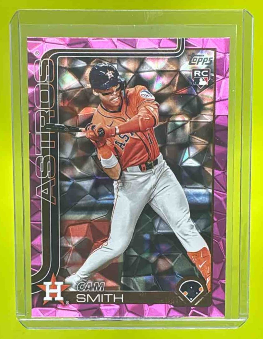 2025 Topps Baseball Update Cam Smith Pink Diamante Foil #US298 RC Houston Astros