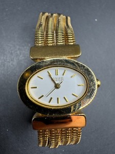 Authentic Vintag Ecclissi Quartz Swiss 3 Micron Gold-plated Ladies Watch Oval 26.3mm