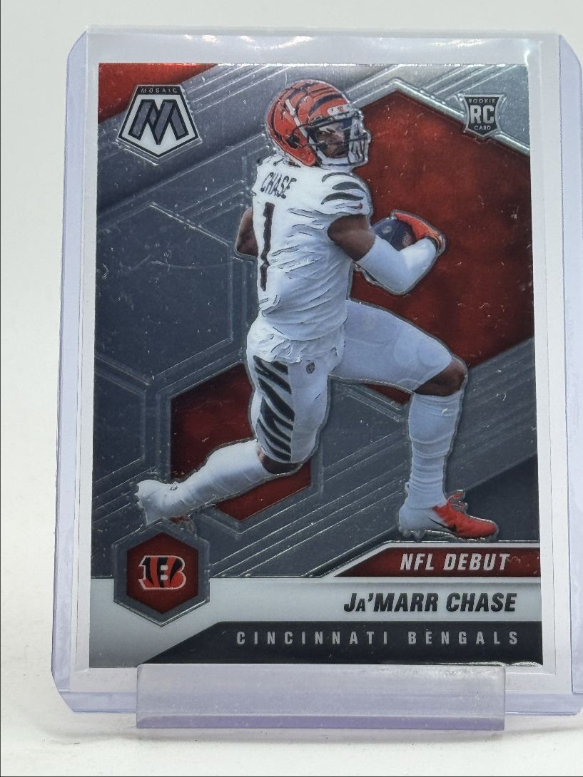 JA'MARR CHASE 2021 MOSAIC NFL DEBUT ROOKIE FOOTBALL BENGALS RC Q0660