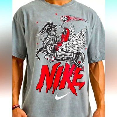 Nike Max90 Skeleton Rider Men's Pewter Gray T-Shirt Sz Large HF6199-029