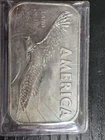 VINTAGE America Land Of The Free - Silver 1oz Bar -1982  American Argent Mint