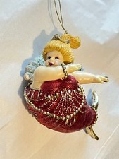 EUC Katherine's Collection DAMES AT SEA Mermaid in Red Glitter and Jewels