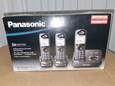 Panasonic KX-TG9333T DECT 6.0 Cordless Phone System 3 Handsets Base Tested