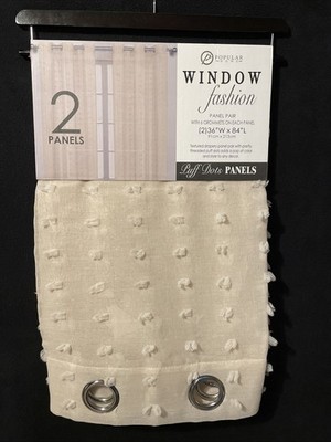 New Popular Home Window Fashion ''Puff Dots'' drapery panel pair Six Grommets