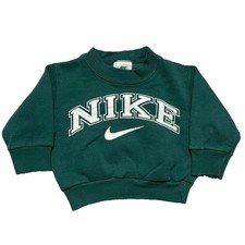 Vintage 90s Nike Sweatshirt Size 18M Embroidered Center Swoosh Spell out