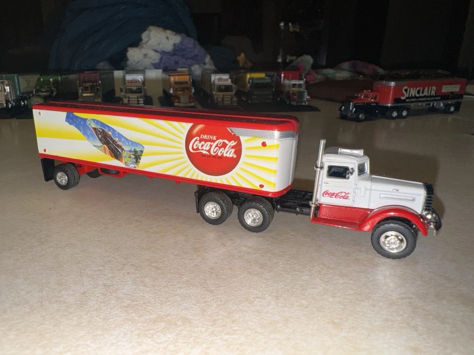 Matchbox 1956 Mack B-61 Die Cast Tractor Trailer With COA Coke and Sunshine - Image 2 of 4