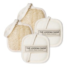 Natural Egyptian Exfoliating Face Loofah Pads, Set of 4