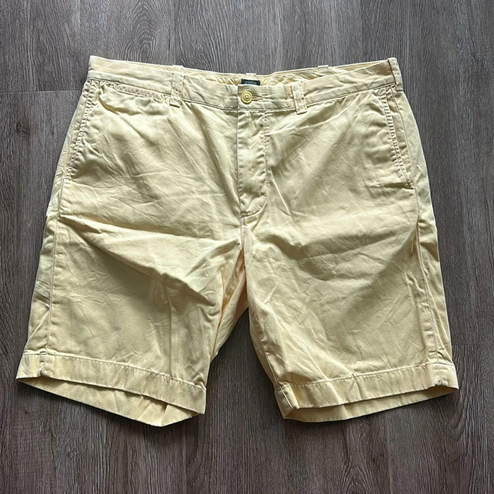 J.Crew Stanton Chino Shorts Pale Yellow Size 36 Preppy