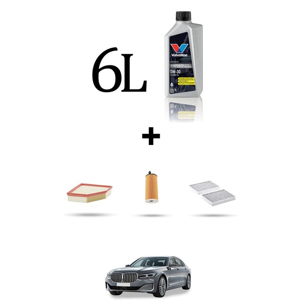 Hoffcar Wartungsset 3 Filter Und 6L ÖL FüR Bmw Serie 7 (G11,G12) 730I 195Kw-image