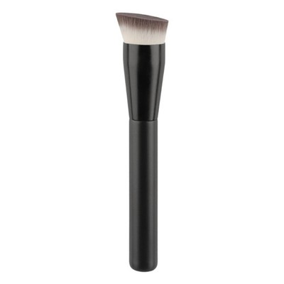 Aluminum Handle Flat Tip Brush Synthetic Fibers Professional Contouring Tool