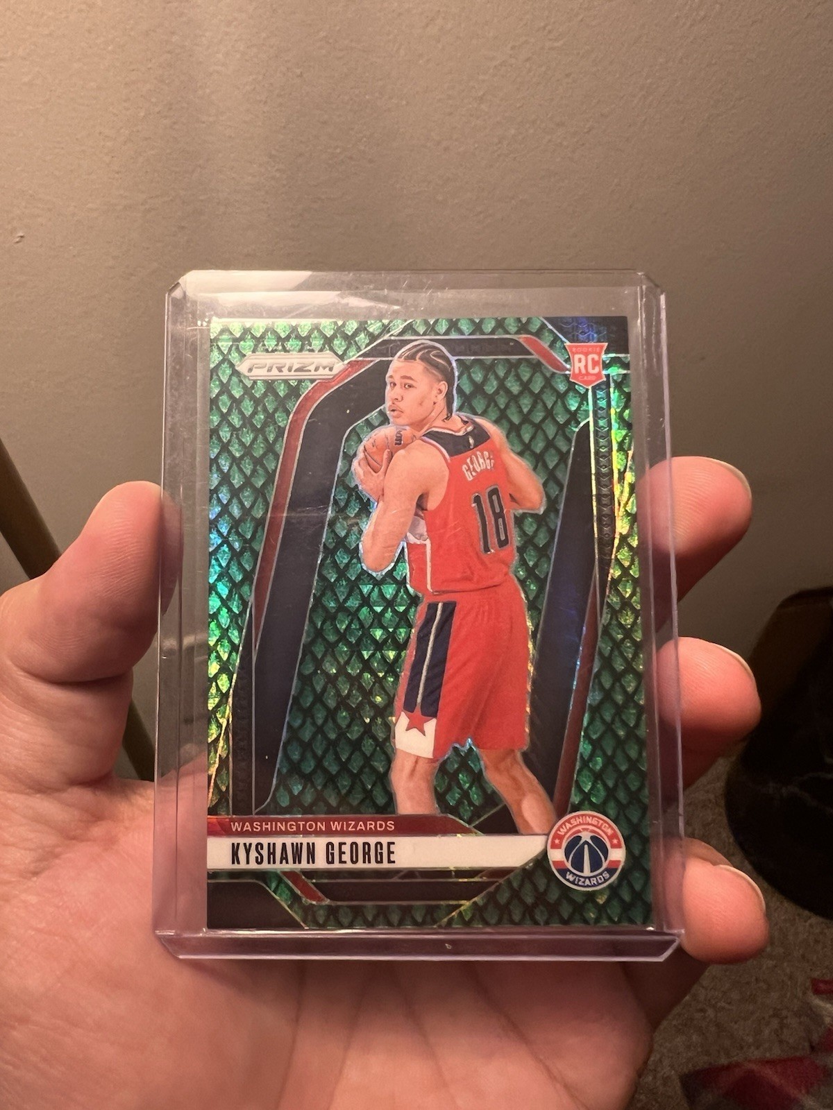 2024-25 Panini Prizm - Kyshawn George #257 Jade Dragon Scale Prizm /48 (RC)