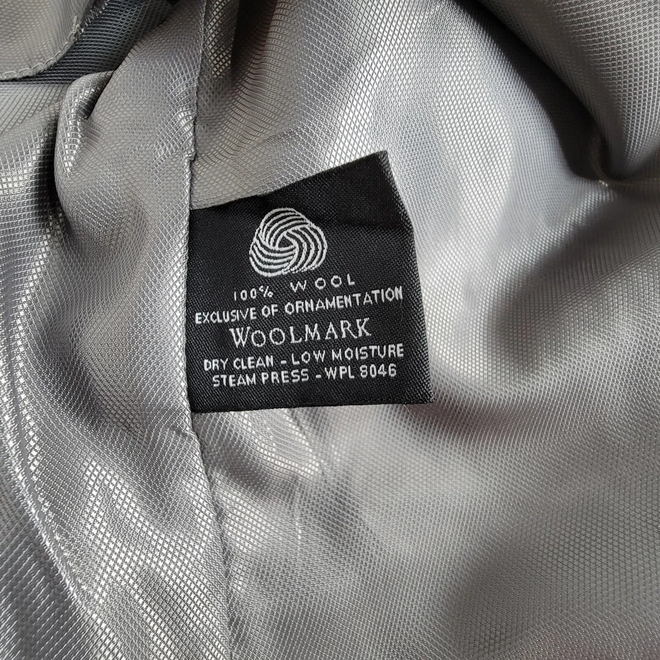 Alfani Vest Mens Gray 100% Wool Formal Five-Button Lined Adjustable Event Party - Image 3 of 4