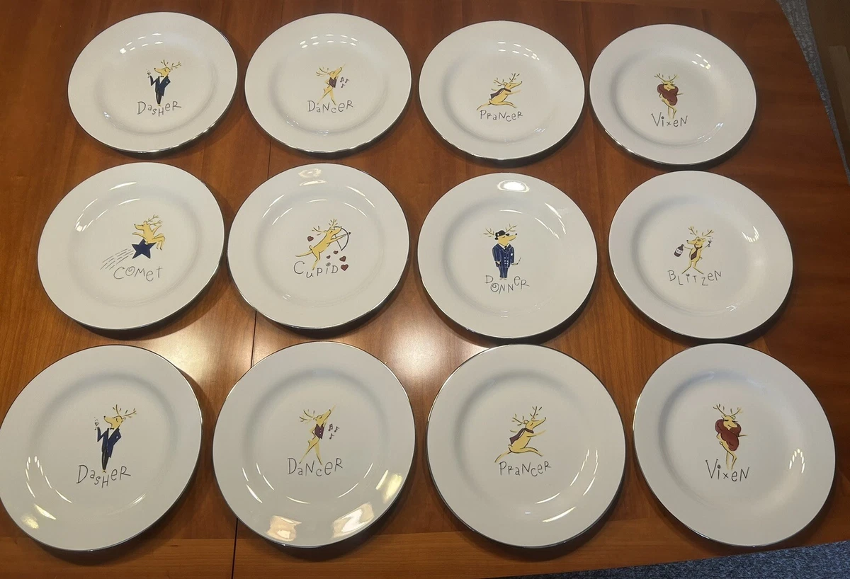 Pottery barn clearance reindeer dinner plates