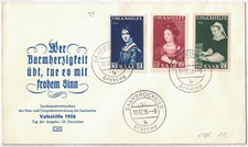 Kraj Saary 1956, Mi. 376-378, Volkshhelp 1956 na FDC