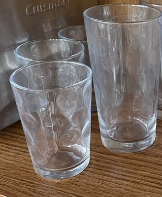 vintage Pasabache Bulgarian Set of 4  Dotted Juice Glasses New W/ Tags