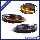 RED Projector LED Headlights W/ Dynamic Indicator For VW Golf MK7 2015 2016 2017