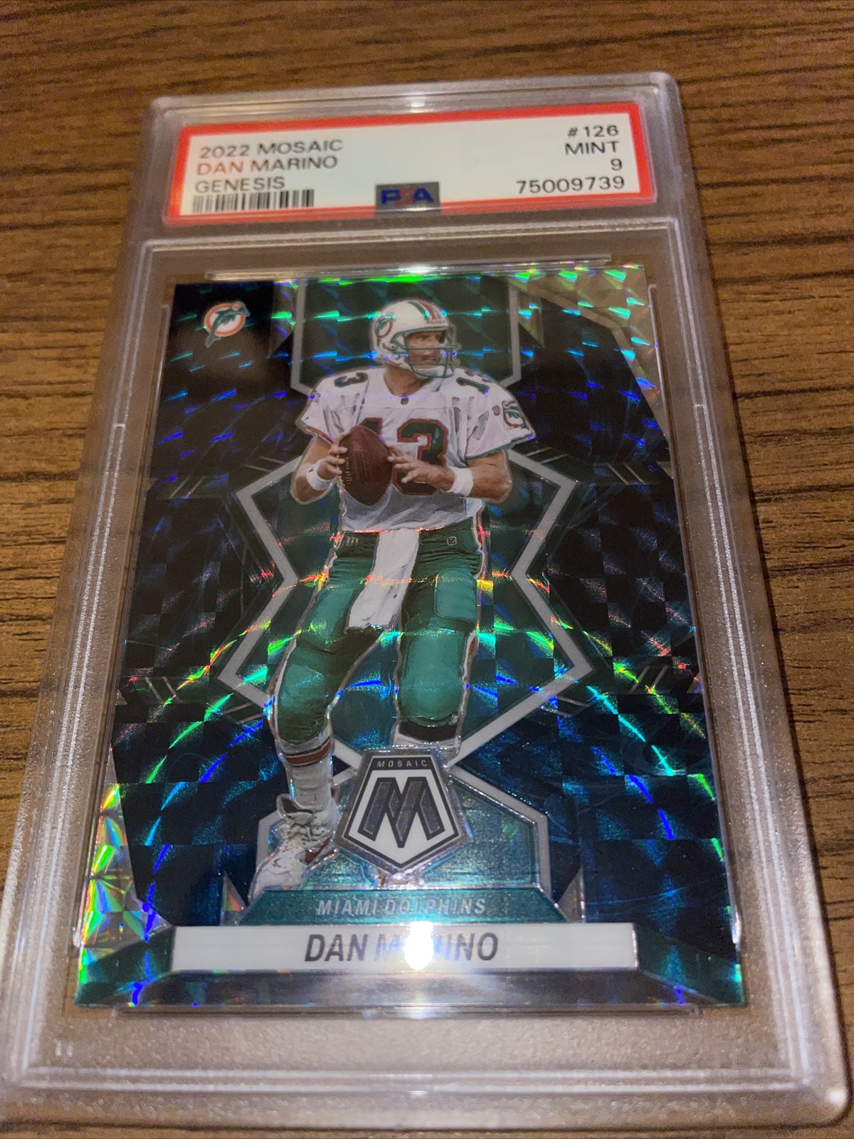 2022 Dan Marino Mosaic Genesis #126 Dolphins PSA 9