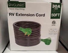 RVGUARD 30 Amp 50 Foot RV Extension Cord, Heavy Duty 10/3 Gauge STW Cord  TT-30P
