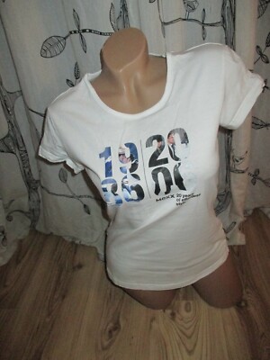 Mexx Shirt weiss Druck 20 Years Of Effortless Style Grösse M