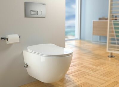 Hänge Dusch WC Taharet Bidet Toilette Spülrandlos Creavit Absenkautomatik Deckel