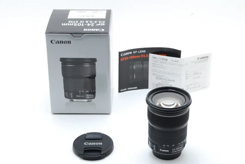[MINT] Canon EF 24-105mm f/3.5-5.6 IS STM Black Lens with Box From JAPAN