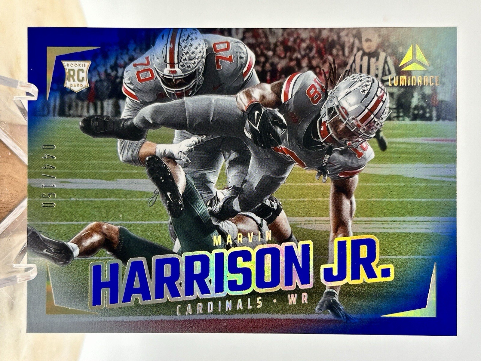 2024 Panini Luminance Marvin Harrison Jr. /150 RC BLUE VARIATION #180 Cardinals