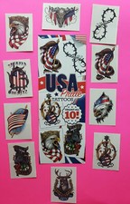 USA Pride 10 tatouages ​​avec panneau d'affichage distributeur neuf